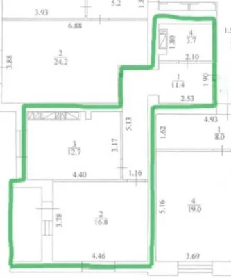 For sale: 1-room apartment in the new building Levada-1, 46 meters. Exclusive.