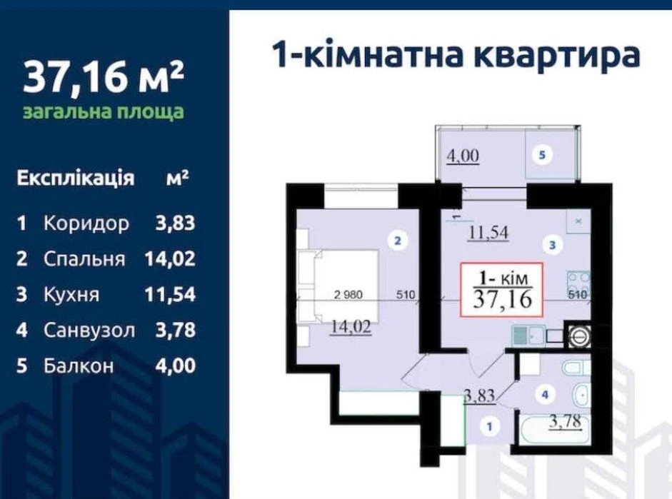 1-к. квартира в одному з найкращих районів міста — ЖК “Липки