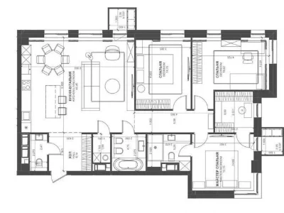 Sale of 4-room apartment 120 sq. m. on Vasylya Tyutyunnyka 39/2 •