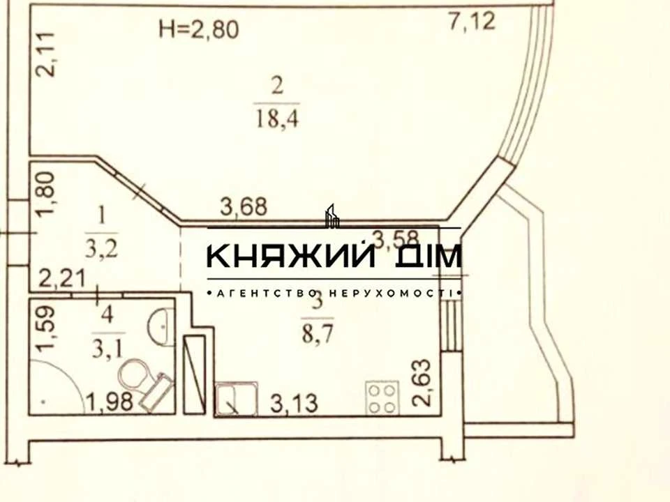 Apartment. Kyiv, Svitla St.
