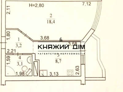 Apartment. Kyiv, Svitla St.
