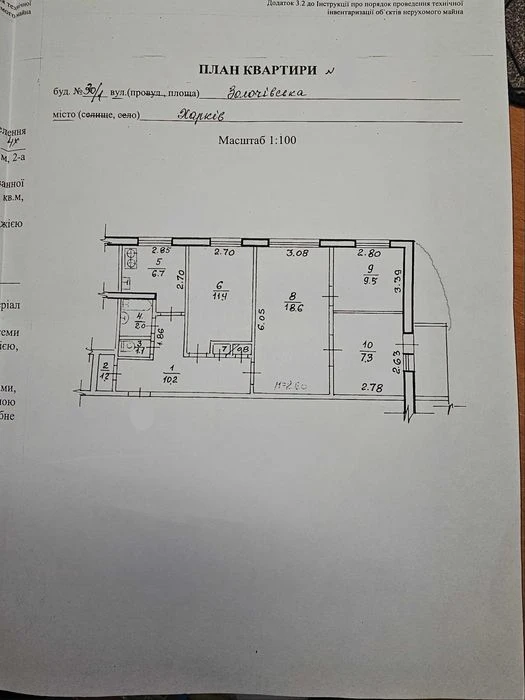 For sale 3 rooms 10 min. Kholodna Gora Zalyutino