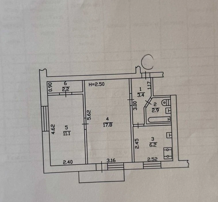 2-room apartment for sale. New line
