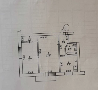 2-room apartment for sale. New line
