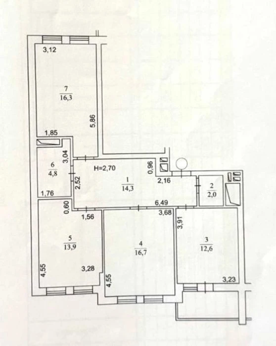 * Bright 3-room apartment on Olesya Berdnika St., 1, residential complex Ni