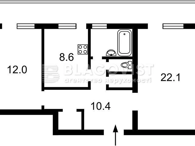 For sale 2-room apartment 65 sq. m. on Gogolivska Street 36/40 • ID 3