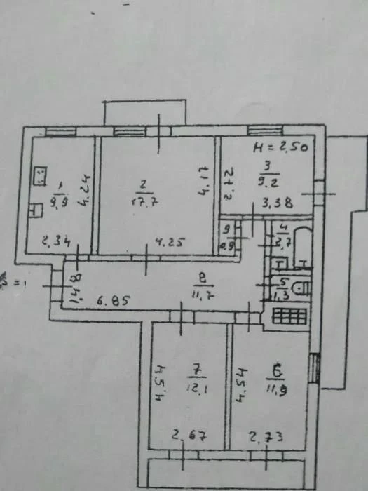 Продам четырехкомнатную квартиру в "чешке" /ул. Посмитного/ 7-я с