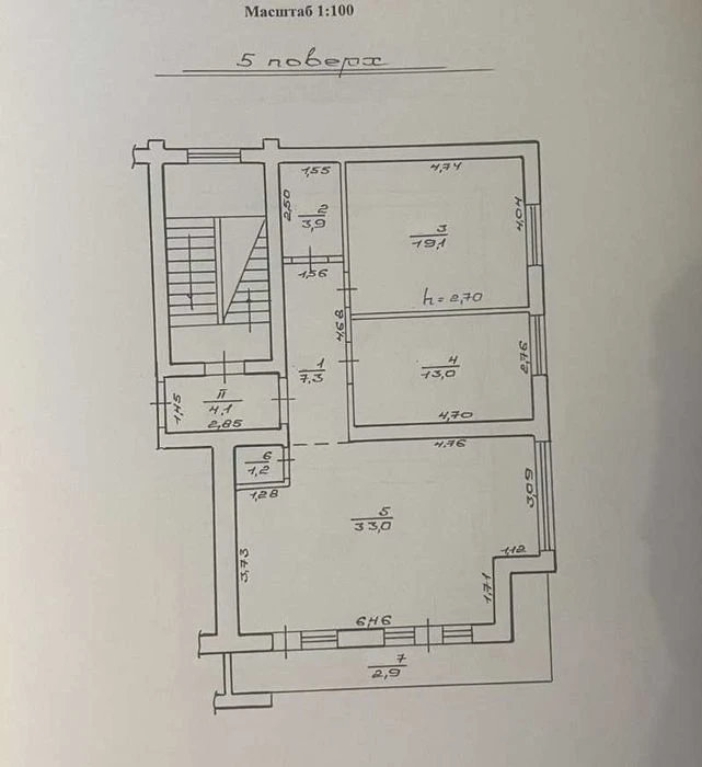 Продаж 3-к. квартири ДВОРІВНЕВА 144/70/33м² вул.Глинянський