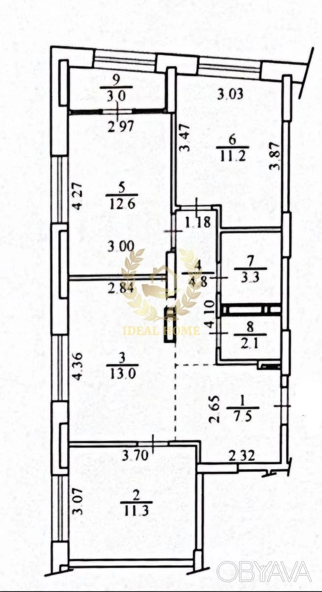2-room apartment, 70 sq.m.