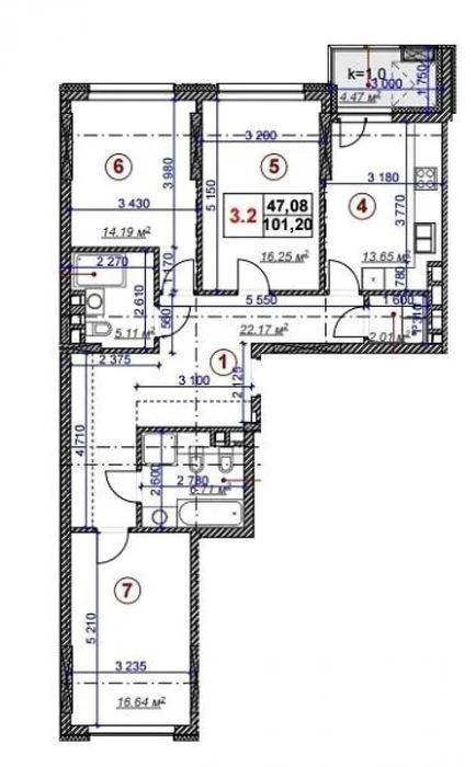 Three-room apartment for sale, in a business-class residential complex Yaroslaviv Gr