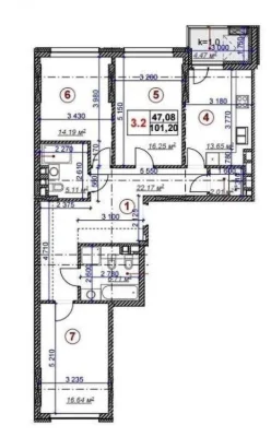 Three-room apartment for sale, in a business-class residential complex Yaroslaviv Gr
