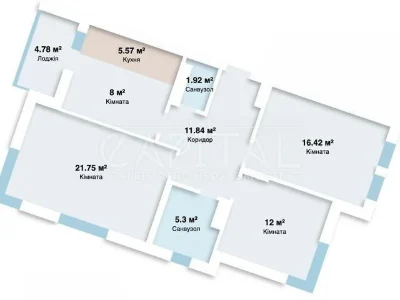 Sale of 3-room apartment 85 sq. m on Sosyuri Volodymyra 6 street • ID