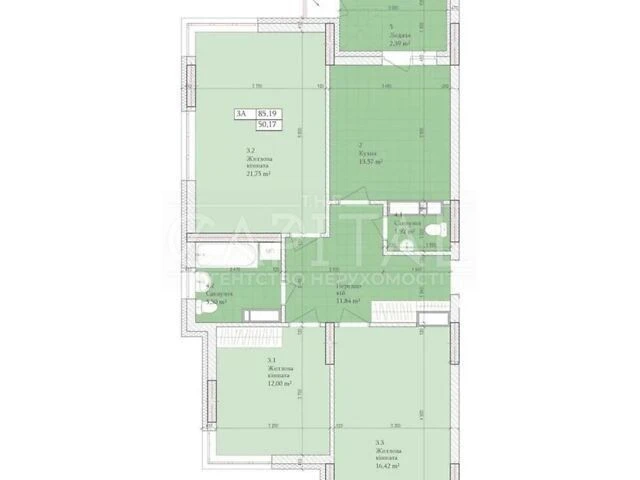 Sale of 3-room apartment 85 sq. m on Sosyuri Volodymyra 6 street • ID