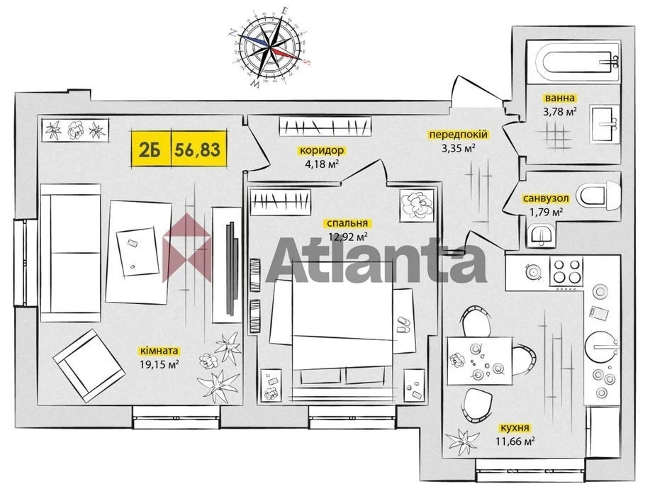 2-room apartment in Darnytskyi district, Poznyaki metro station. Residential complex