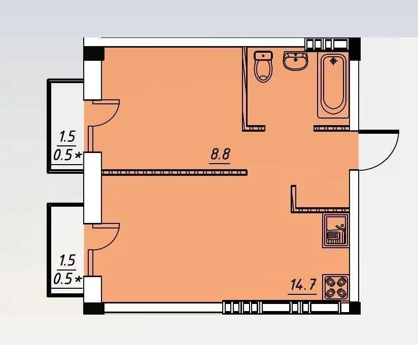 Продам 1-комн. квартиру в ЖК Виа Рома Инглезы/Королева. Два