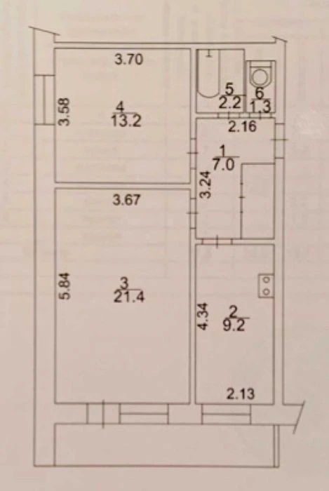 Sale without commission 2-room apartment 58m2 Pechersk Omelyan