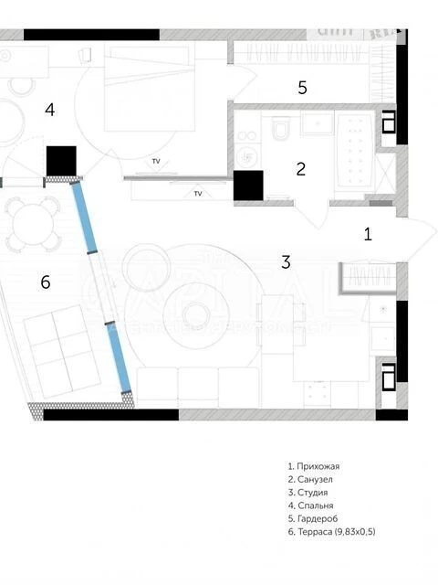 Продажа 1к квартиры 62 кв. м по ул. Иоанна Павла II 12 • ID