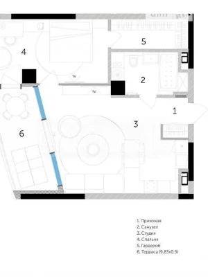 Продажа 1к квартиры 62 кв. м по ул. Иоанна Павла II 12 • ID