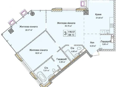 Продажа 3к квартиры 117 кв. м по ул. Андрея Верхосмотра ОЧЕРЕДЬ