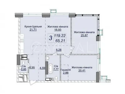 Продажа 3к квартиры 117 кв. м по ул. Андрея Верхосмотра ОЧЕРЕДЬ
