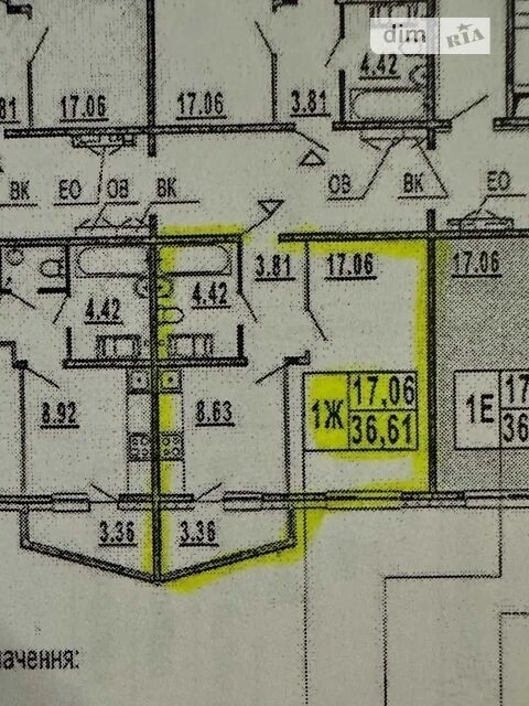 Sale of 1-room apartment 37 sq. m. on 22B Borys Gmyri St. • ID 34