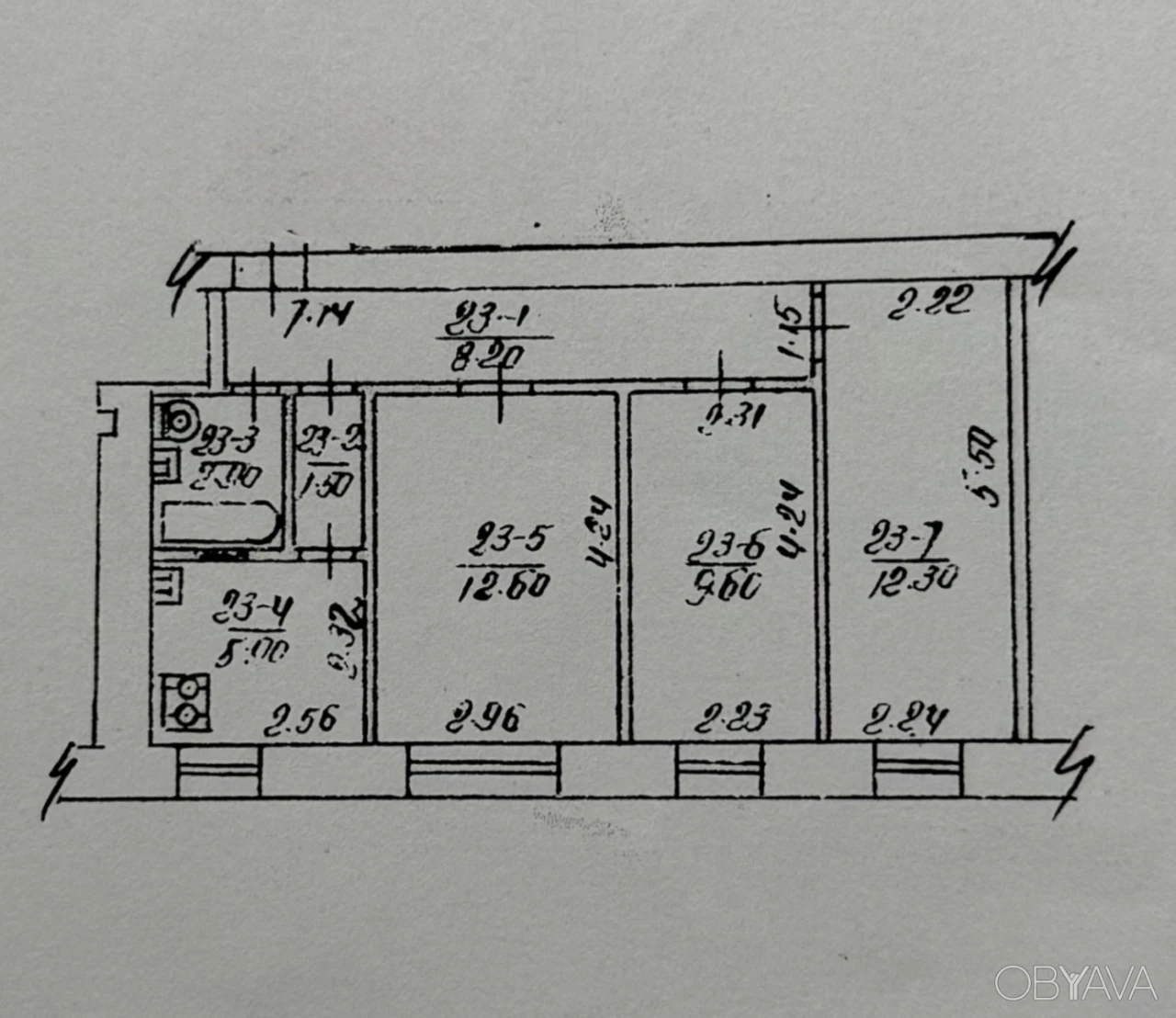 3-room apartment, 53 sq.m.