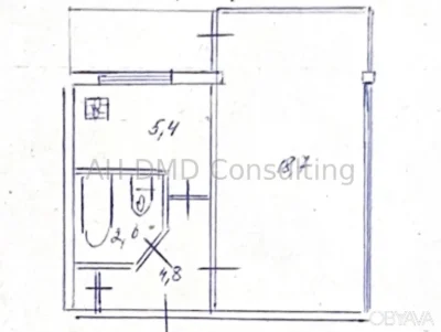 1-room apartment, 32.3 sq.m.