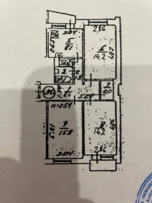 3-room apartment, 69 sq.m.
