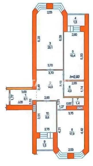 3-комнатная квартира в Новом доме с АГВ 98м Кирпичный дом Вы