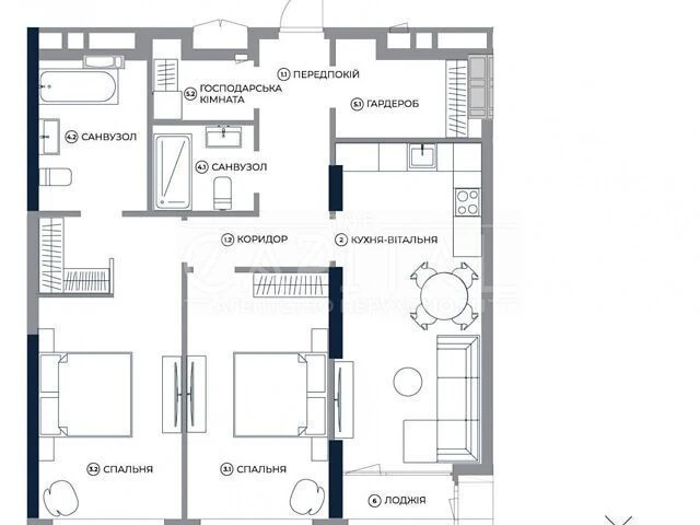 Sale of 3-room apartment 91 sq. m. on Antonovycha St. 136-138 • ID