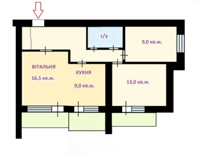 Продажа 3-х комнатной кв. в Южном мкрне, кирпичное здание