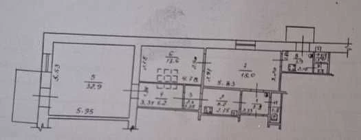 3 комнатная квартира в центре, 494151