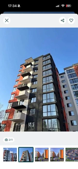 1-room apartment in the Skandinaviya residential complex, 1st phase