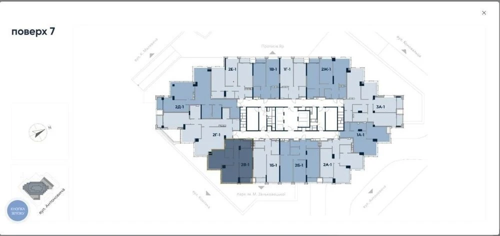 I will sell a 2-room apartment without% in the residential complex A136 Antonovych Street
