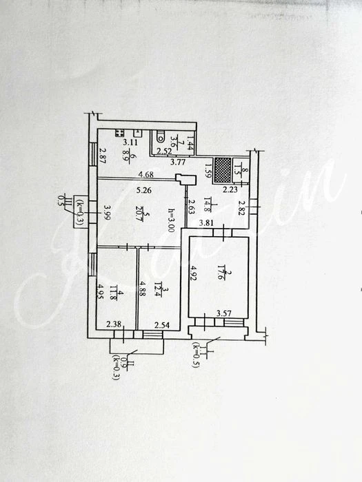 4-room apartment for sale in the center, Kharkivska Street