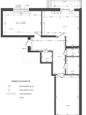 Sale of 2-room apartment 85.6 sq. m. on Vasylya Tyutyunnyka 28A street •