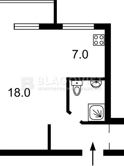 Sale of 1-room apartment 32 sq. m. on Mykhaylo Boychuk St. 34 • ID