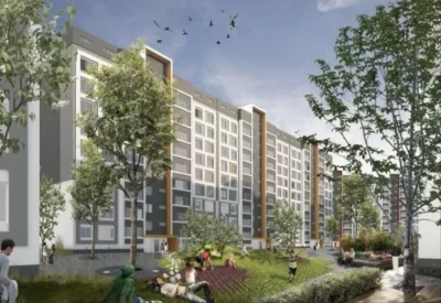 Spacious European-style two-room apartment of 54 m² with expensive renovation and a huge l