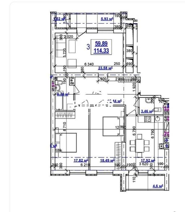 Residential Complex "House on Sumskaya" ‼️ 3-room apartment - 114 m2 ‼️Center, Novosibirsk