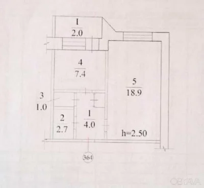 1-комнатная квартира, 36 кв.