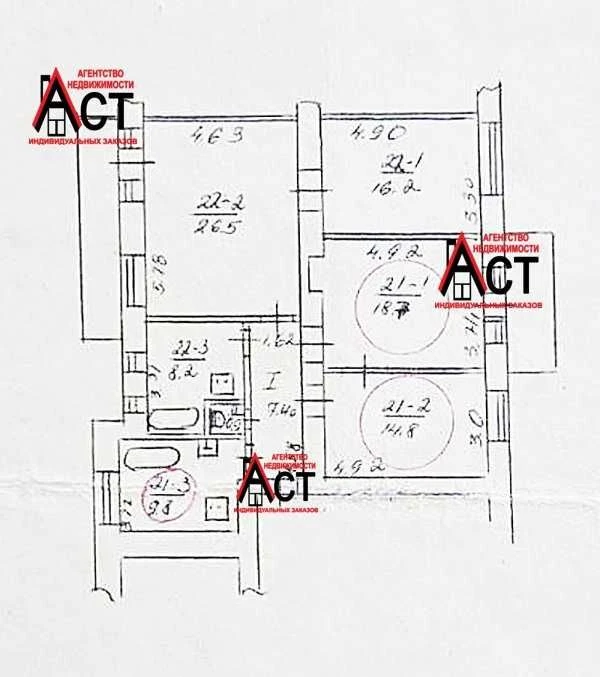4-room apartment in the center, Kultury Street