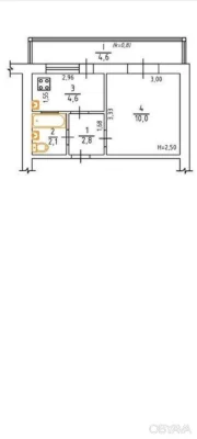 1-room apartment, 24 sq.m.