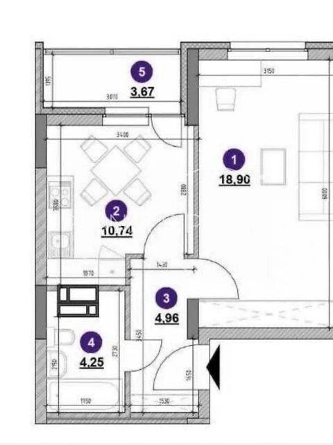 Продажа 1к квартиры 43 кв. м по просп. Воздушных сил 56 • ID