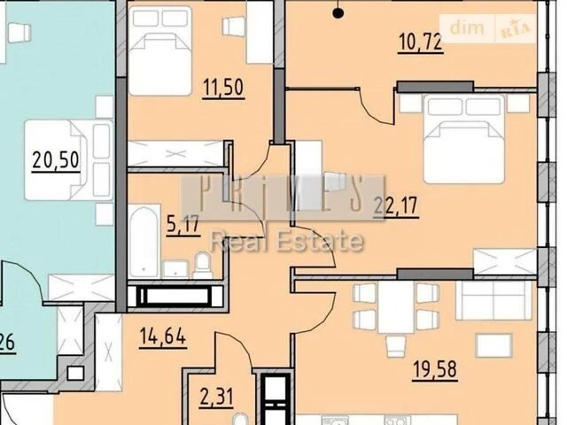 Продаж 3к квартири 86 кв. м на шосе Залізничне • ID 34736905