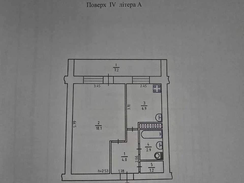 Sale of 1-room apartment 37 m², Marshala Rokossovsky about