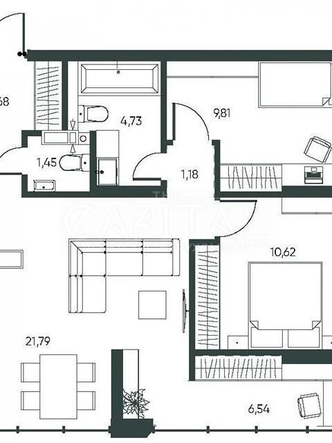 Продаж 2к квартири 61 кв. м на вул. Панорамна 20 • ID 346588