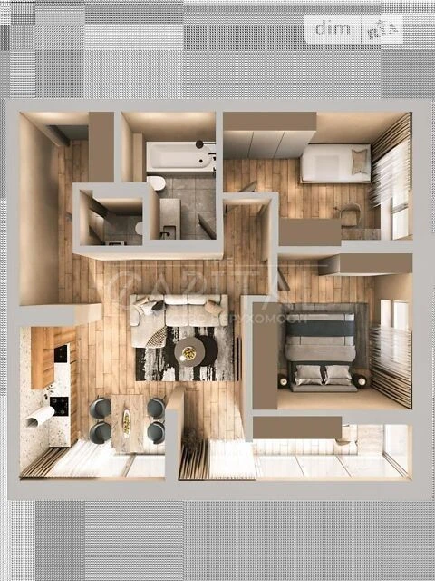 Продаж 2к квартири 61 кв. м на вул. Панорамна 20 • ID 346588