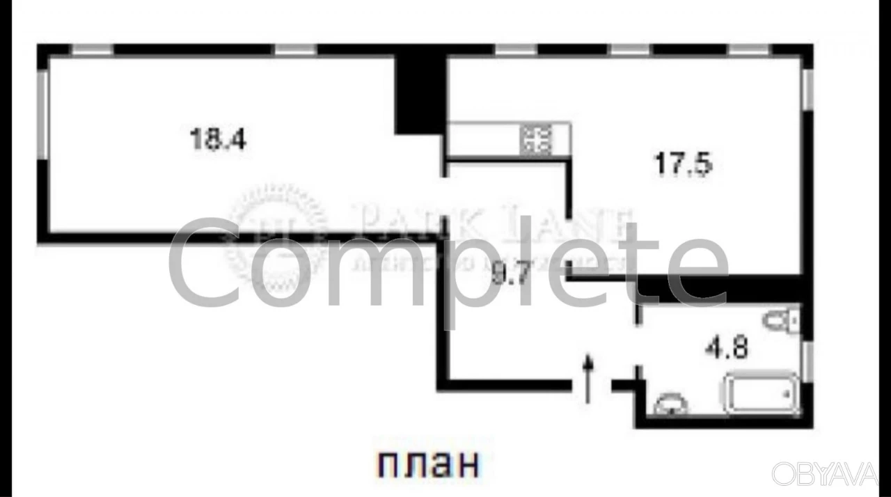 1-room apartment, 50.4 sq.m.