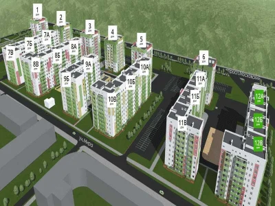 Best price! 1k S 42m in the new building of the Mira residential complex. KhTZ. Q