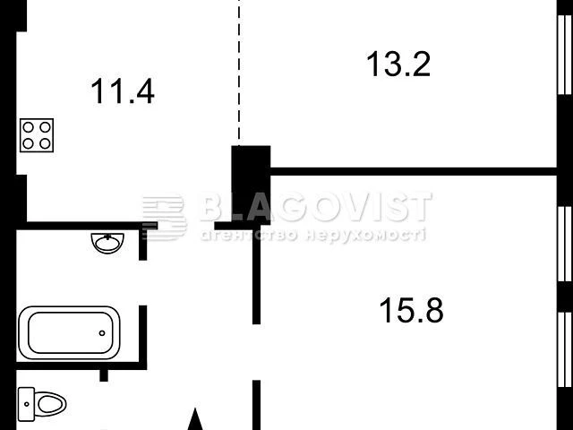 Sale of 2-room apartment 50 sq. m on Yevhena Chykalenko St. 12V • I